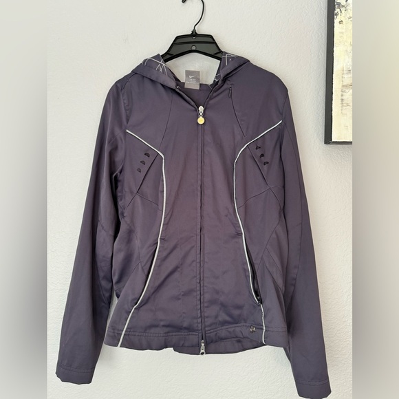 Vintage 1993 Nike Purple Track Suit.  Jacket/Hoodie Size 8-10 & Size 4-6 Capri - Picture 2 of 16